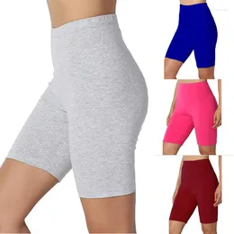 Pantalones cortos para mujer, mallas deportivas de Color sólido, mallas deportivas Push Up, mallas de Yoga de cintura alta para mujer, pantalones de entrenamiento, mallas
