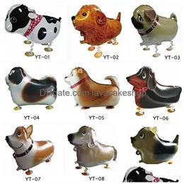 Decoração de festa Caminhada Animal de estimação Balão de hélio Folha de alumínio Matic Seal Kid Toy Presente Natal Aniversário Suprimentos Entrega Home G Dhbqe