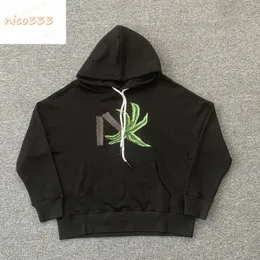 24SS Kırık Hindistan Cevizi Ağacı Monogram Terry Ağır Pamuk Çok Çok Yönlü Sonbahar ve Kış Erkek ve Kadınlar Günlük Moda Hoodie