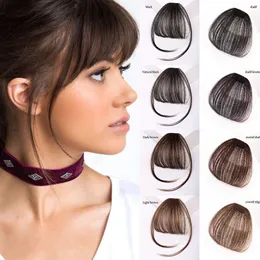 バングスmydiva合成空気前髪耐熱ヘアピースヘア女性天然短い黒い茶色の前髪拡張機能230914