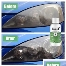 Care Products 50Ml Car Headlight Restoration Kit Headlamp Repair Cleaner Hydrophobic Glass Coating Polish Cleaning Coat Plating Tool H Dhh7I