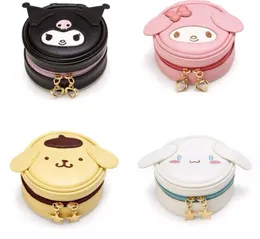 Kawaii melody cinnamo roll pu fone de ouvido morcego menina acessórios macios fofos sacos de armazenamento 10*10*5cm