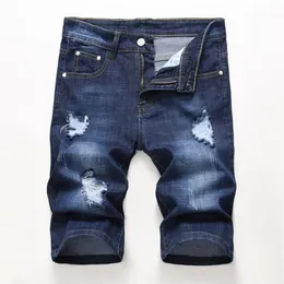 Дешевые мужские дизайнерские тонкие рваные шорты. Короткие потертые джинсы. Отбеленные джинсовые шорты в стиле ретро. Брюки большого размера 28-42 JB3295x.