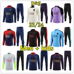 2023 2024 ES MEN Kids Soccer Tracksuit Long Sleeve 23 24 Paris Man Child Football Tracksuits Training Suit Kits Sursetement Foot Chandal