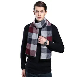 Sclesves Men's Autumn Winter Plaid Diving Manman Gentleman Luxury Cashmere Feeling Mukuffler Student Spring Fall Wrap Soft Dark Neckerchief 230914