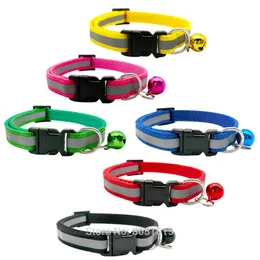 Hela 100st Safety Reflective Collar Justerbar för hundvalpkatt Pet Collage Dog Collar Valp Tillbehör Hundar Cellage Q1119279P