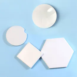 Atacado sublimação cerâmica coaster tapetes de mesa em branco isolamento térmico transferência térmica copo almofadas diy coaster