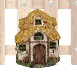 Garden Decorations Fairy House Wood Miniature Window and Door Decoration för trädtäckta Ornament Art Sculpture Kids Teens