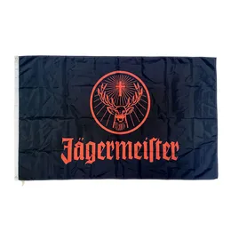 Banner Flags Annat Event Party Supplies Super Big Banner5x7ft 160x240cm Jagermeister Jagermeister Giant Large Black Flag 100% Polyester Banner 230914