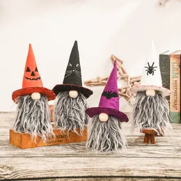 Halloween dekorationer ansiktslösa plysch gnome docka festligt fest hem prydnad present nyår