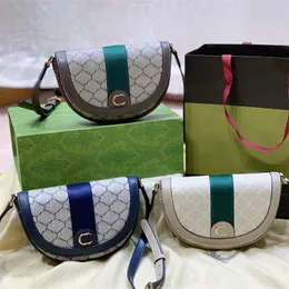 Роскошная женская сумка Ophidia, сумка в форме полумесяца, дизайнерская сумка через плечо G, модные кошельки, мини-сумка через плечо, 3 цвета, сумка через плечо Demi Lune