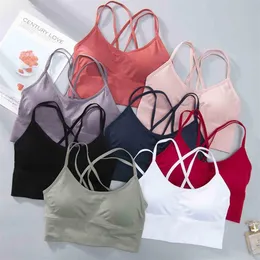 Sports Top BH utan underwire Women's Tube Kvinnliga underkläder Girls Bralette Yoga Seamless Bras för kvinnor Camisoles Tanks2700