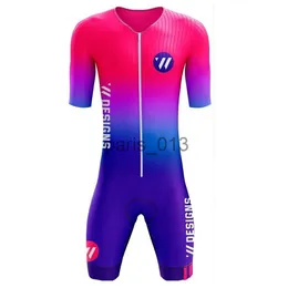 Others Apparel Cycling clothes Sets Mens Elite Sleeved Triathlon Suit Short Sleeve Trisuit SpeedSuit Skinsuit SwimBikeRun Ciclismo Maillot Jumpsuit 2XS4XL SizeH