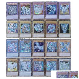 Yu-gi-oh 72異なる英語カードPterodactyl Tianlong Flash Card Childrens Toy Gift CollectionクリスマスG220311ドロップ配信DHNAG