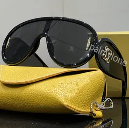 Designer-Sonnenbrille, Wellenmaske, großer Rahmen, Damen, Herren, polarisierte Brille, Acetatfaser, Hip-Hop, Luxus-Klassiker, Sonnenbrille, UV400-Schutz, 23-lowewe