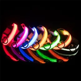 USB-Kabel LED-Hundehalsbänder aus Nylon, Katzengeschirr, blinkendes Licht, Nachtsicherheit, Haustierhalsbänder, mehrfarbig, S-XL, Größe, Weihnachtszubehör293P