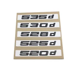 1 juego nuevo ABS 520d 523d 525d 528d 530d 535 tapa del maletero emblemas traseros insignia letras negras para BMW 5-Series E60 E61 F10 F11 Emblem211b