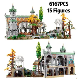 Block i Creative Expert S Movie Lorded of Rings Rivendell Castle Model Building Brick 10316 Street View Toys 6167PCS 230629 Drop Del DHVG0