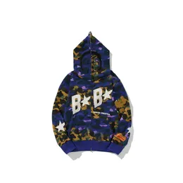 Designer Apes Hoodie Shark Hoodies Zipper Sweatshirts Fashion Full Zip Hoodie Crazy Face Jacke Warme Jacken Big Abc Felpa Camo Sudadera 241