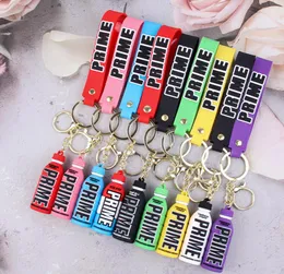 Cartoon 3D Drink Bottle Silicon Pendant Jewelry Key chain Backpack Ornament Car key Ring Gifts