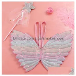 Other Event Party Supplies Favor Kids Wings Glitter Star Magic Wands Fancy Dress Cosplay Fairy Gradient Color Butterfly Wing Tassel Se Dhlxg