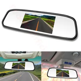 4 3 Car Rearview Mirror Monitor Auto Parking System LED Night Vision Backup Reverse Camera CCD Car Rear View Camera182E