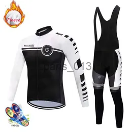 Outros Vestuário Conjuntos de Jersey de Ciclismo Inverno Velo Térmico Ciclismo Roupas Homens Jersey Terno Ao Ar Livre Bicicleta MTB Roupas Bib Calças Set Ropa Ciclismo Hombre 230114 x0915