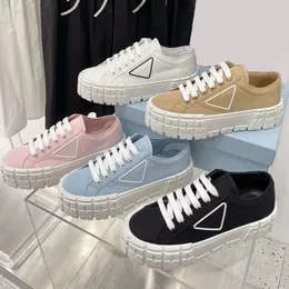 Designer Height Increasing Shoes Platform Casual Canvas Sneakers For Women Luxurys Nylon TOPDESIGNERS035