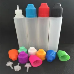 15 ml 30 ml E-Flüssigkeitsflaschentropfer PE-Kunststoff leere Stiftflasche mit bunten Verschlüssen E-Saftflaschen Rauof
