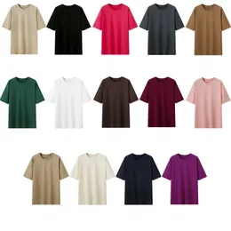 Wholesale 100% Cotton Unisex Plain Tee DIY T Shirt Sublimation Blank Mens Tshirts Heavy Weight T-shirts Custom Logo US Size 240gsm