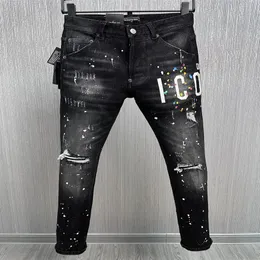 DSQ PHANTOM TURTLE Klassieke Mode Heren Jeans Hip Hop Rock Moto Heren Casual Design Gescheurde Jeans Distressed Skinny Denim Biker Jeans2467