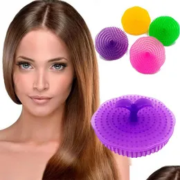 Hair Brushes Washing Comb Head Mas Shampoo Brush Clean Scalp Portable New Soft Sile Health Care Bathroom Products 2246 Drop Delivery S Dh9Xm