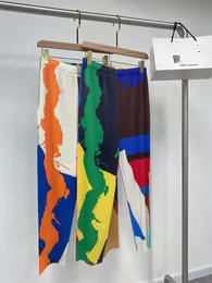 Женские брюки Miyake со складками и дизайнерским рисунком, повседневная прямая модная женская одежда 230915