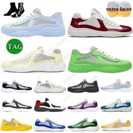 Män kvinnor America Cup Sneakers High-Top Sneakers Designer Fashion Casual Sports Shoes Högkvalitativ Nettan Tygläder Gummi utomhus Sneakers Runner Size EU38-46