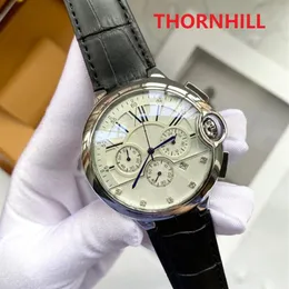 Fabryczne męskie zegarki Multi funkcjonalne Stopwatch skórzana klamra motyla Zegarek Mężczyźni Dress Designer Prezenty Sapphire Lumino226d