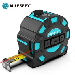 Tape Measures Mileseey DT11 Laser Tape Measure 40M 2-In-1 Digital Laser Meter Laser Rangefinder Building Tools Measure Device Ruler 230914