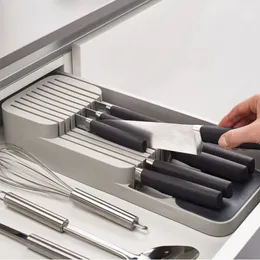 Kitchen Storage Organization knife holder storage box divider organizer cutlery drawer 230915