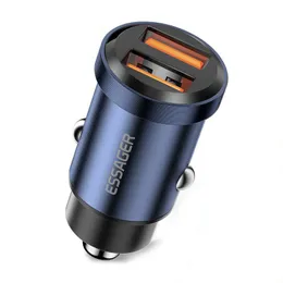 30W PD USB Cカー充電器、高速電力充電ブロックデュアルポートUSB AまたはCプラグカーガドールCarro Lighter Adapter for iPhone、
