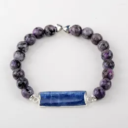 Strand 8mm Blue Sodalite Bracelet Natural Veins Round Stone Beads Charm Bracelets For Women Men Meditation Jewelry