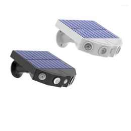 Decorações de jardim Luzes solares ao ar livre Iluminação LED Parede impermeável IP65 Sensores de movimento para Path Street