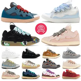 Läder trottoarkant extraordinär präglade mens kvinnor hightop kalvskinn gummi nappa plattformsulskor tränare casual skor sneaker storlek 35-46