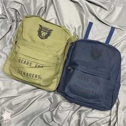 Backpack Made Bag Letter Canvas Men's Ins Tide Brand Casual Studenci o dużej pojemności