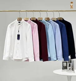 Ralph Designer Men Casual Shirts Rl Pony Paul Polos Tshirts Ubranie wielkiego haftu konia Ubrania biznesowe długie rękawie Slim Lapel Tees Lauren 0222ess