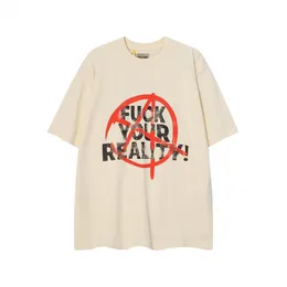 Galerie Dept Harajuku 23ss Spring Vintage Myte złota znaczek, który zabija litery drukowane logo T Shirt Lose Oversize Hip Hop unisex krótkie koszulki mpx