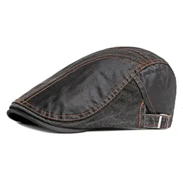 Berets Cntang Boina de Verão para Mens Viseira Moda Algodão Caps Homens Casual Vintage Ao Ar Livre Chapéu Ajustável 230915