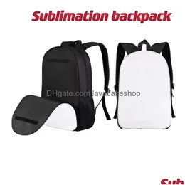 Other Festive Party Supplies Sublimation Diy Backpacks Blank Office Heat Transfer Printing Bag Personal Creative Polyester School Stud Dh1Ud
