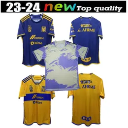 2023/24 Tigres Uanl Soccer Jerseys 2024 Gignac Nico D. Reyes Cordova Męt męskie Pizarro Aquino L. Quinones Thauvin Home Away Shirt Fani