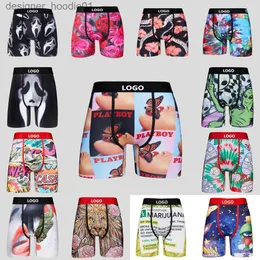 Underpants 3 Pack Men Boxer 속옷 스테이플 복서 브리프 아이스 실크 빠른 마른 디자이너 반바지 바지 (임의 컬러) L230915