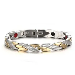 Länkskedja 1st kraftterapi magneter magnetit armband armband män hälsovård smycken frisk magnetiska armband för kvinnor241r