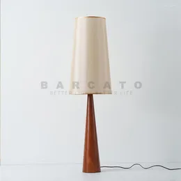 Lâmpadas de assoalho Design japonês Wabi-sabi Lâmpada de madeira sólida LED E27 Arte decorativa canto em pé sala de estar estudo quarto café
